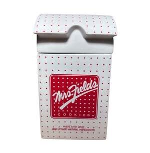 Vintage 1980s Mrs. Fields Ceramic Paper Bag Shape Cookie Jar